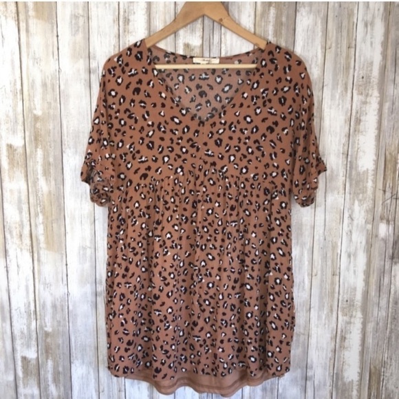 Andree Tops - Andree Brown Leopard Blouse